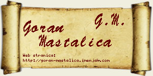 Goran Mastalica vizit kartica